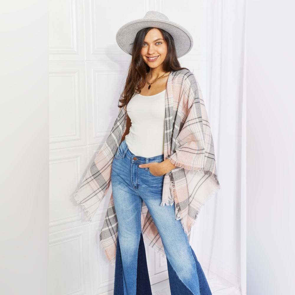Punch of Plaid Lightweight Poncho